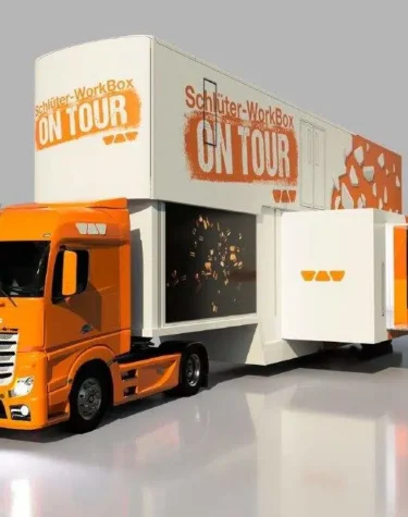 Le camion interactif Schlüter débarque dans le showroom carrelages Caro Confort le 16 mars 2022 !