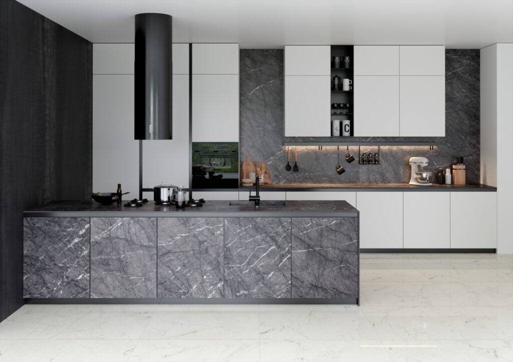 carrelage effet marbre cuisine